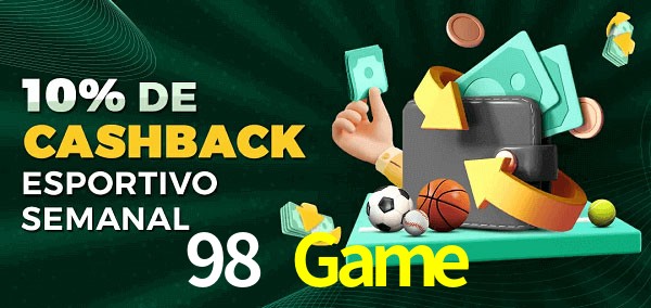 10% de bônus de cashback na 98 Game